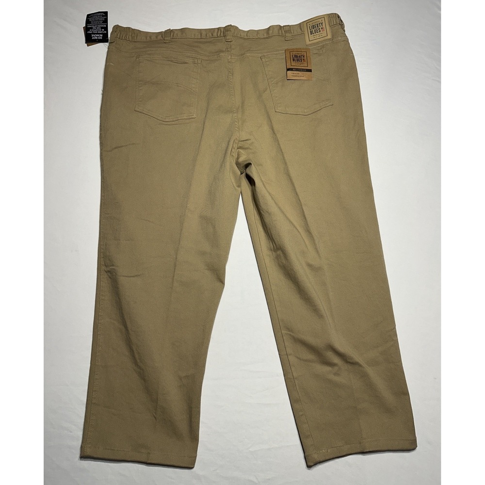 Liberty Blues Relaxed Fit Khaki Pants Big & Tall Size 54x38 Straight Leg - Picture 7 of 8